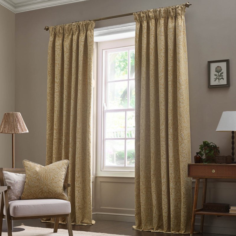 Morris & Co Acorn Curtains Gold