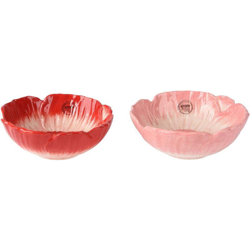 Kaemingk Assorted Dolomite Shiny Poppy Bowl