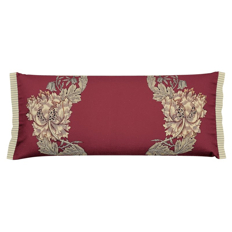 Morris & Co Honeysuckle & Tulip Cushion 70X30cm Red And Gold