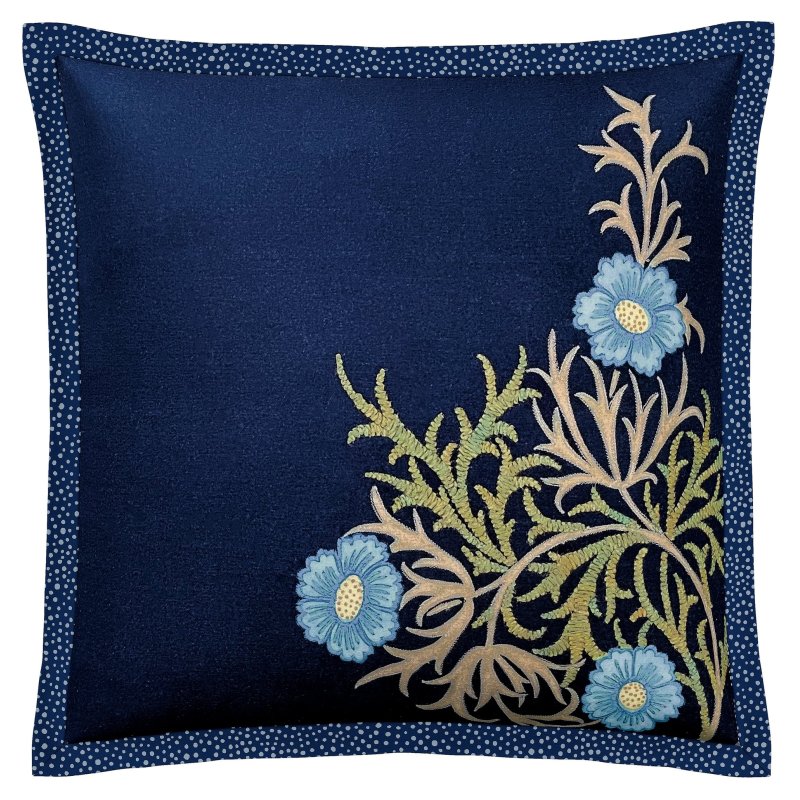 Morris & Co Seaweed Cushion 50X50cm Cobalt