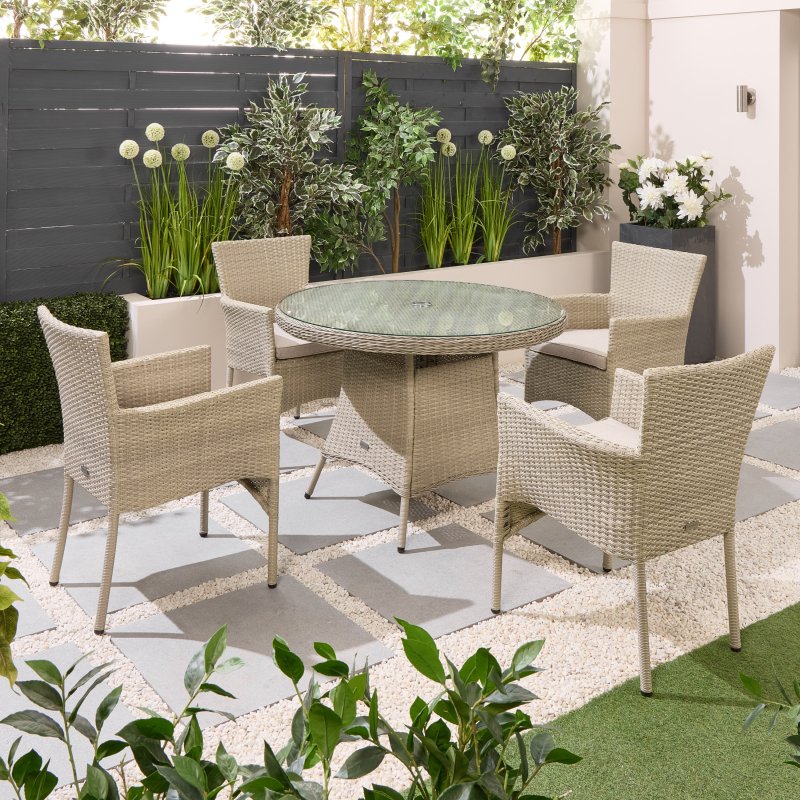 Norfolk & Co Garden Hepburn 4 Seater Dining Set