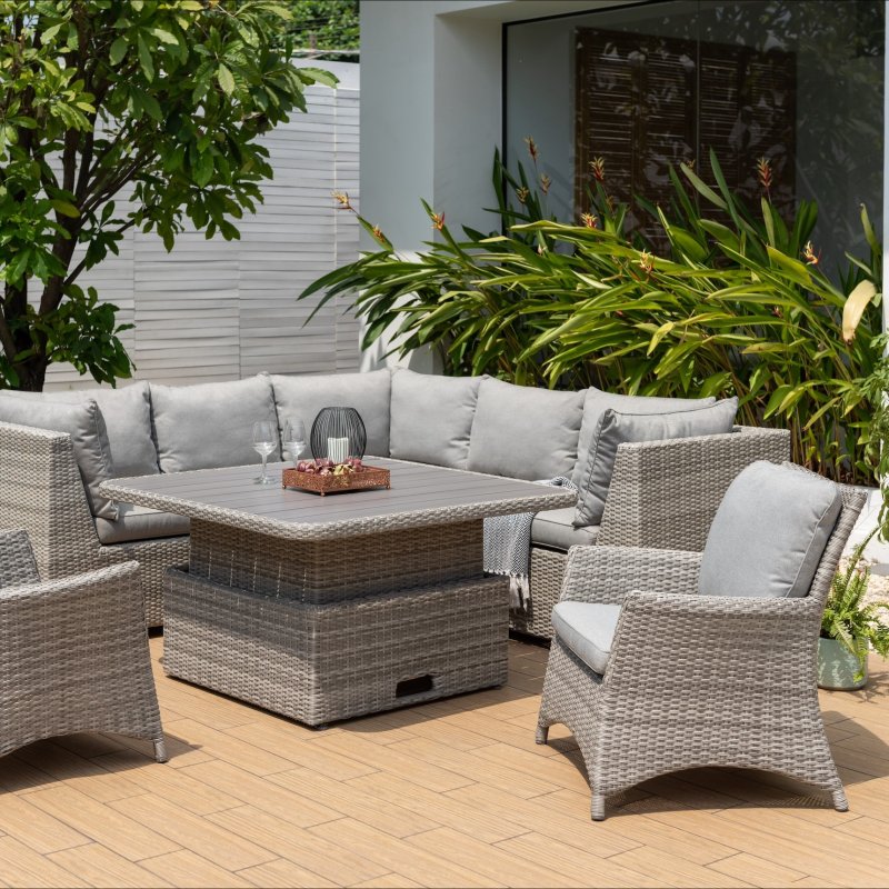 Aruba Casual Corner Dining Set with Chairs