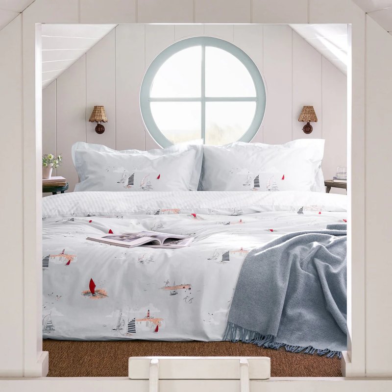 Sophie Allport Sophie Allport Coastal Boats Blue Duvet Cover Set