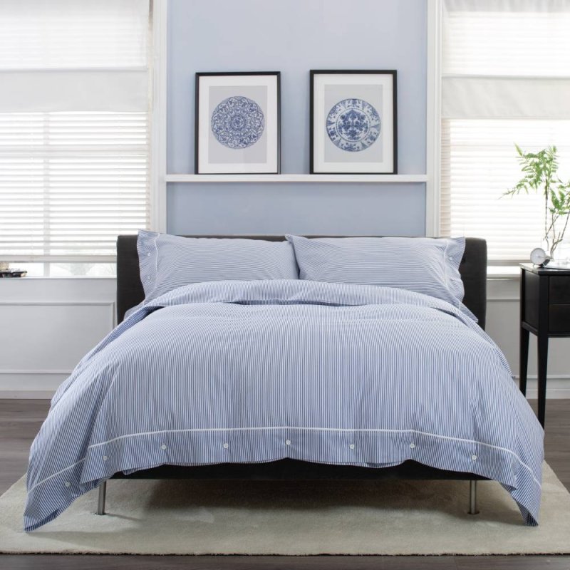 The Lyndon Company The Lyndon Company Southport Blue and White Duvet Set