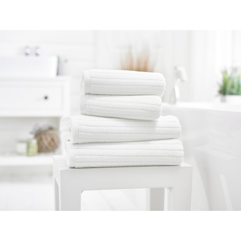 Deyongs Rialto Ribbed Towels White