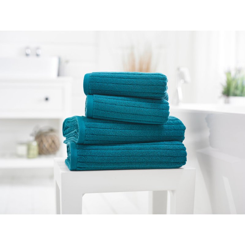 Deyongs Rialto Ribbed Towels Lagoon