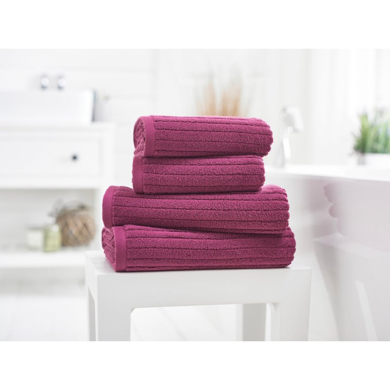 Deyongs Rialto Ribbed Towels Cerise