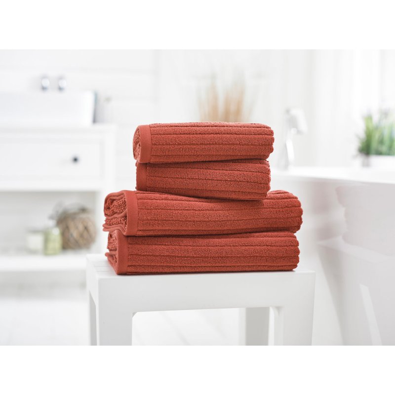 Deyongs Rialto Ribbed Towels Paprika