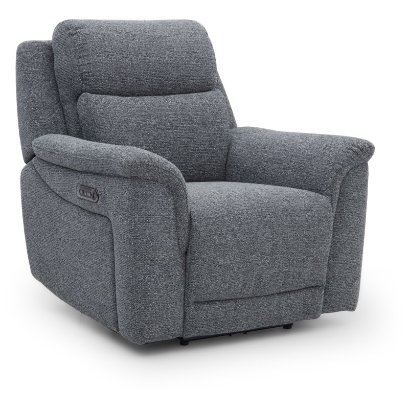 Noah Power Recliner Chair In Milan Anthracite