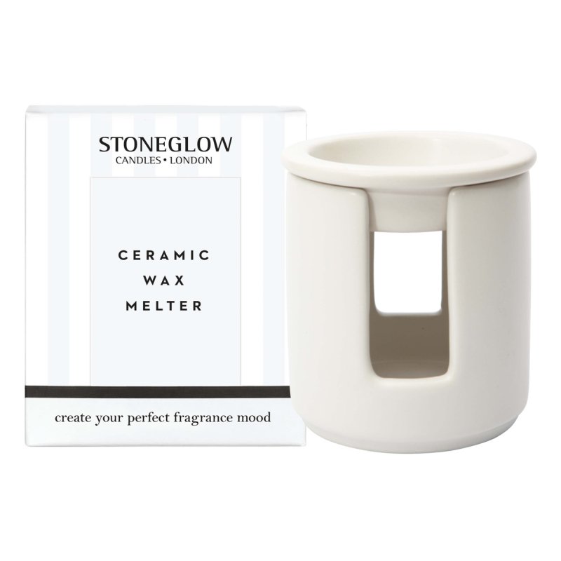 Stoneglow Ceramic Wax Melter White and box