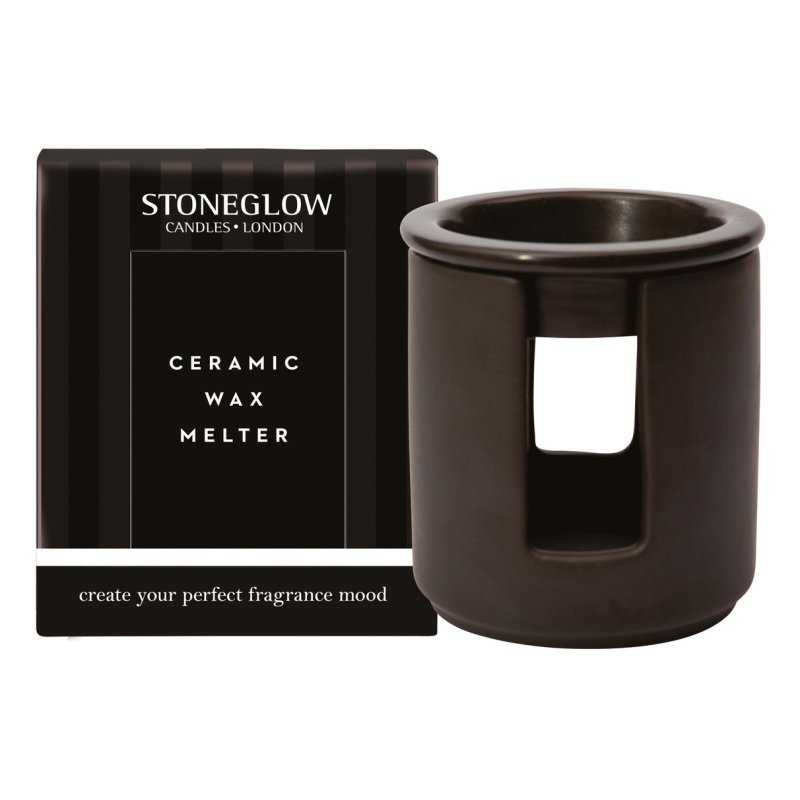 Stoneglow Ceramic Wax Melter Black with box