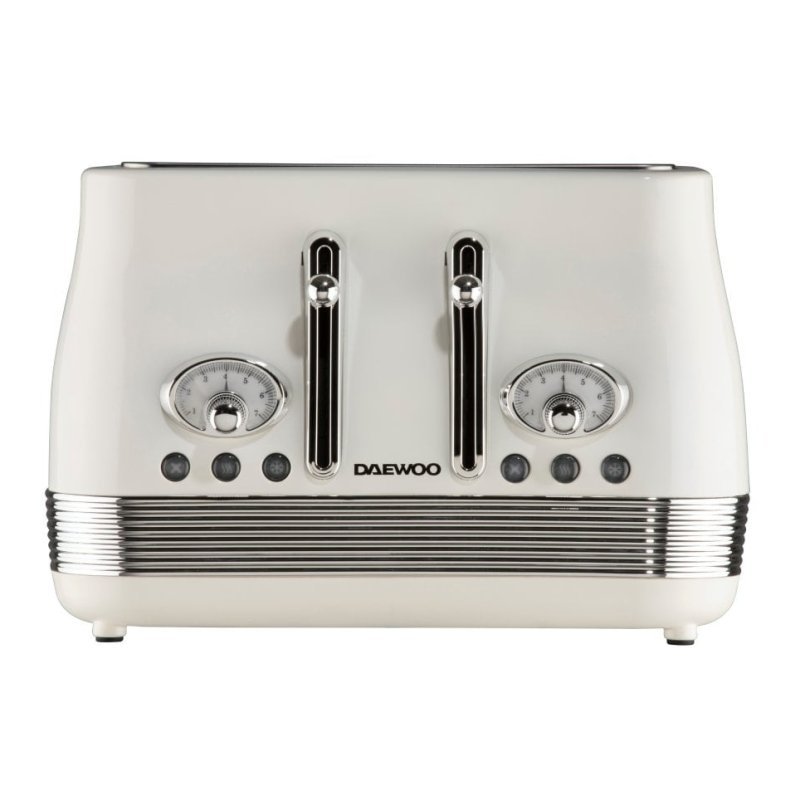 Daewoo Denver 4 Slice Toaster Buttermilk