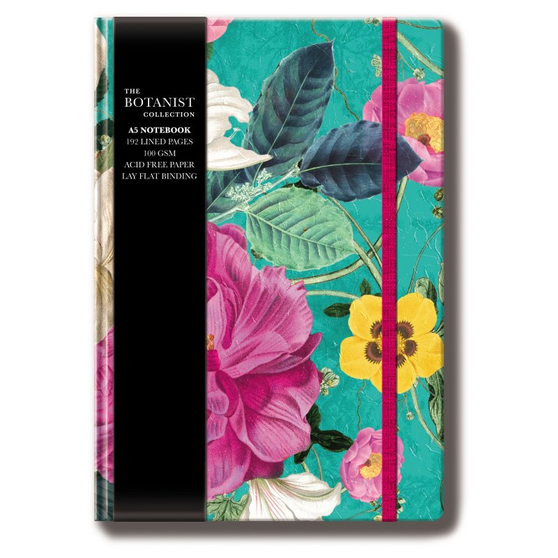 The Botanist The Botanist Collection Teal A5 Notebook