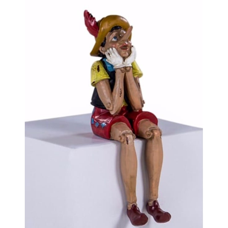 McGowan Rutherford McGowan Rutherford Antiqued Sitting Pinocchio Figure