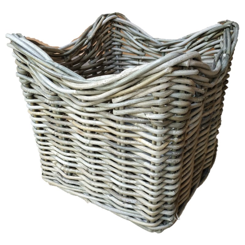 Lows Lows Wavy Edge Square Basket