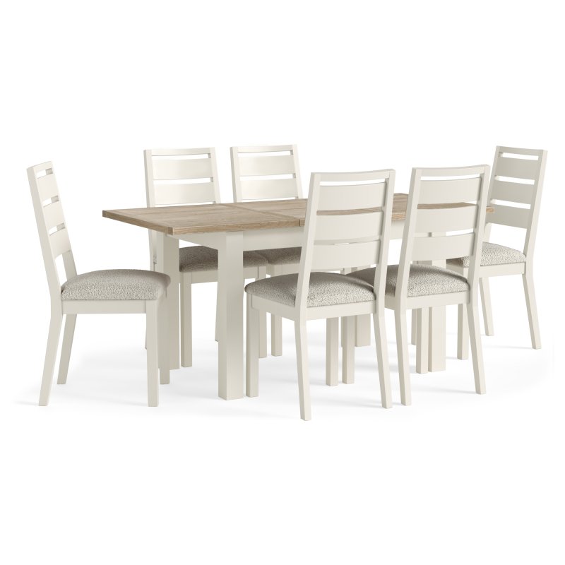 Cottage Collection Coconut 1.2m Extending Dining Table & 6 Chairs