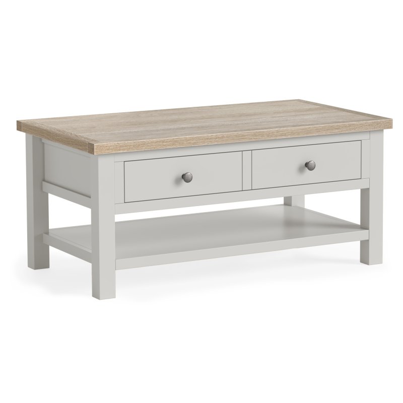 Cottage Collection Coffee Table With Drawer In Grey