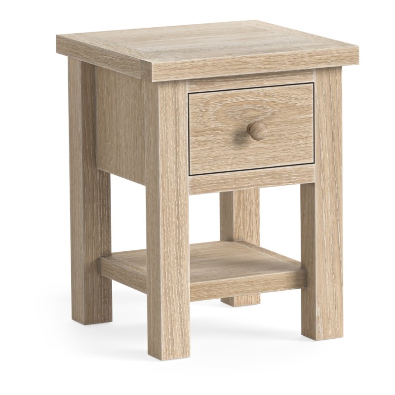 Cottage Collection Lamp Table With Shelf In Oak