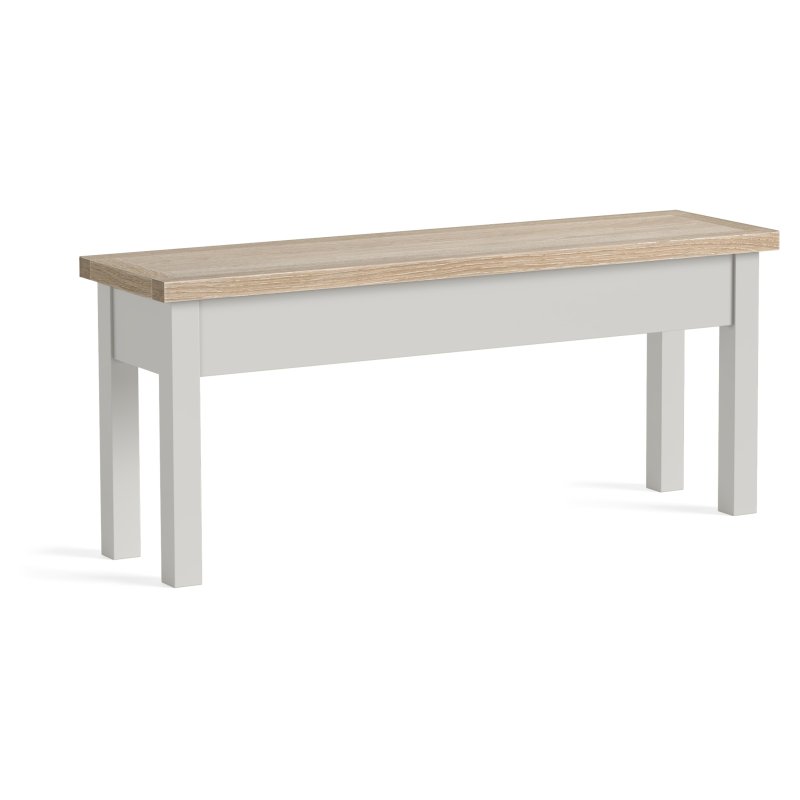 Cottage Collection Shallow Storage Bench In Grey