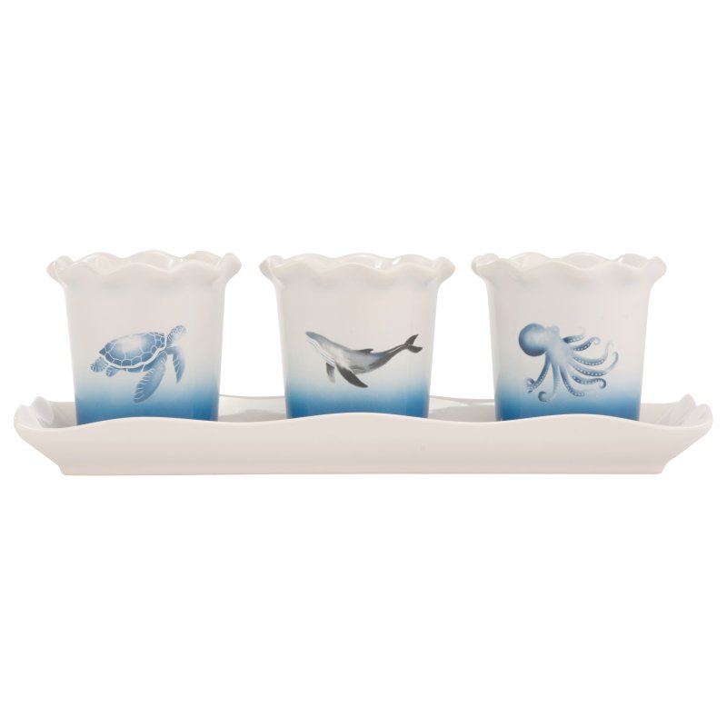 The Coast The Coast Set of 3 Herb Pots with Tray