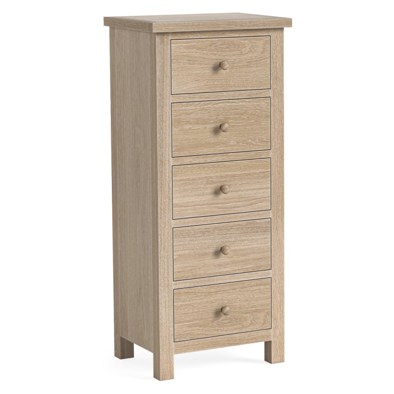 Cottage Collection 5 Drawer Tall Chest In Oak