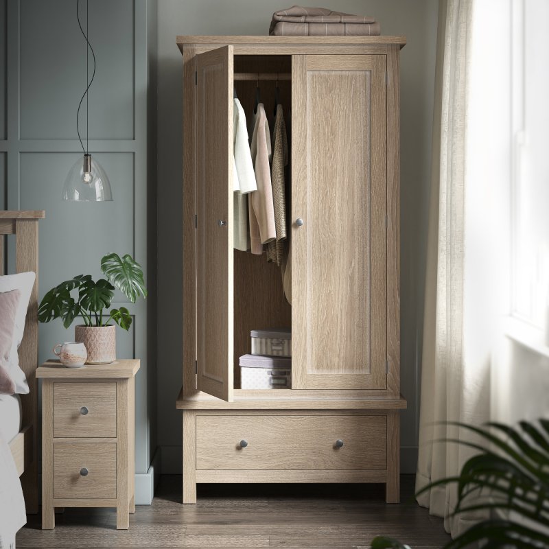 Cottage Collection Gents Wardrobe In Oak