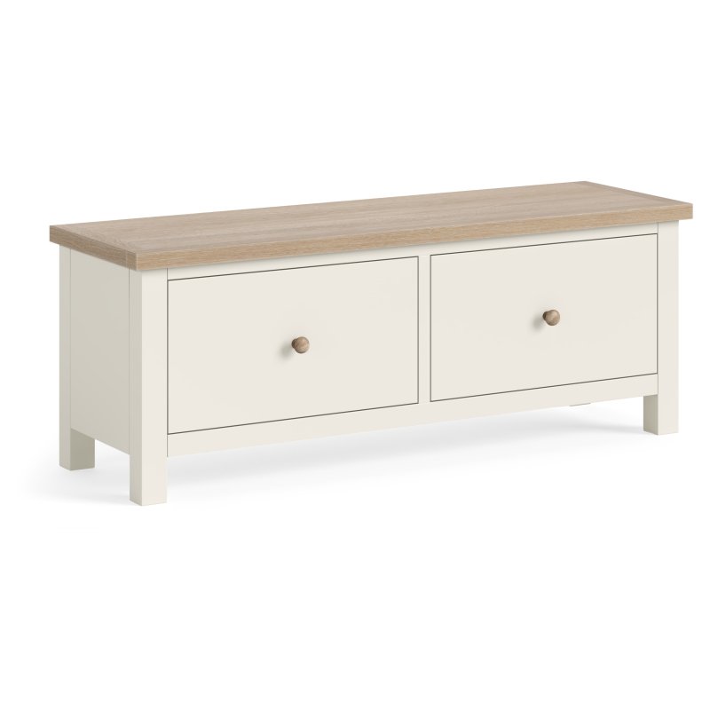 Cottage Collection Large 2 Drawer Bench In Coconut