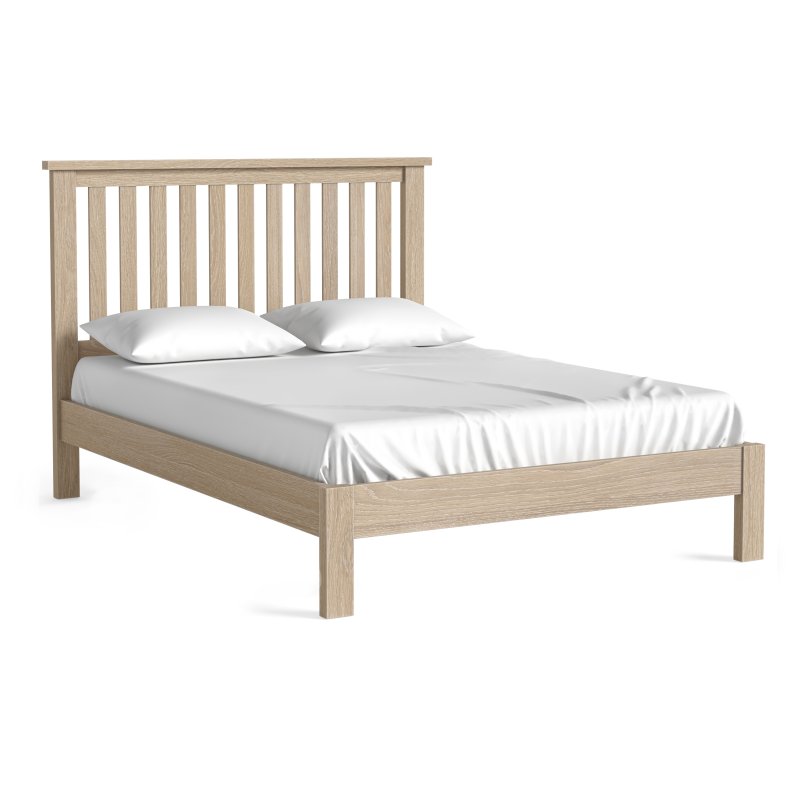 Cottage Collection Slatted Low Foot End Bedframe In Oak