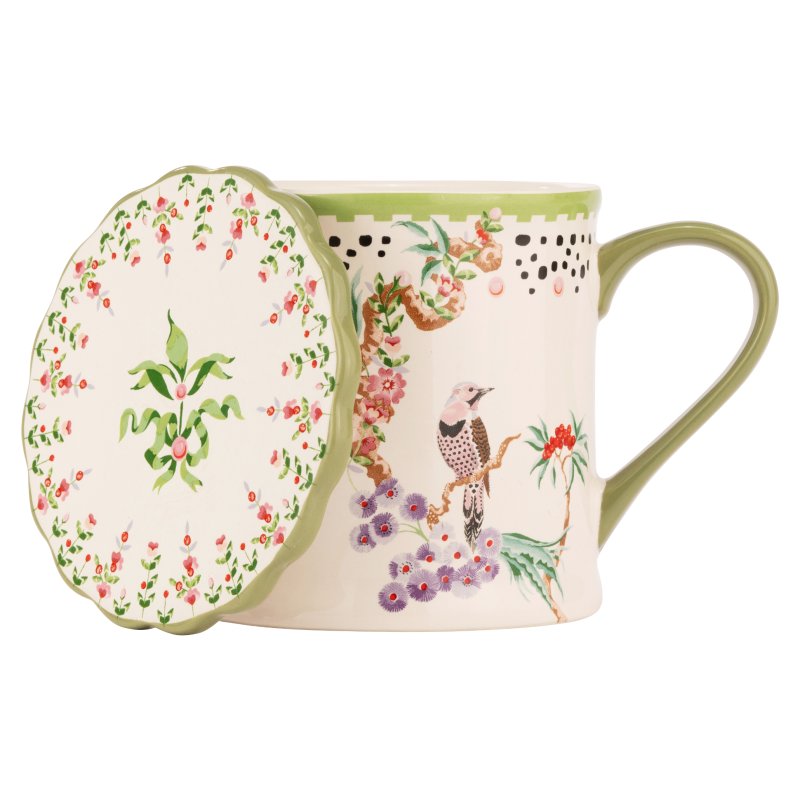 Cath Kidston Cath Kidston Spring Birds Mug & Coaster Set