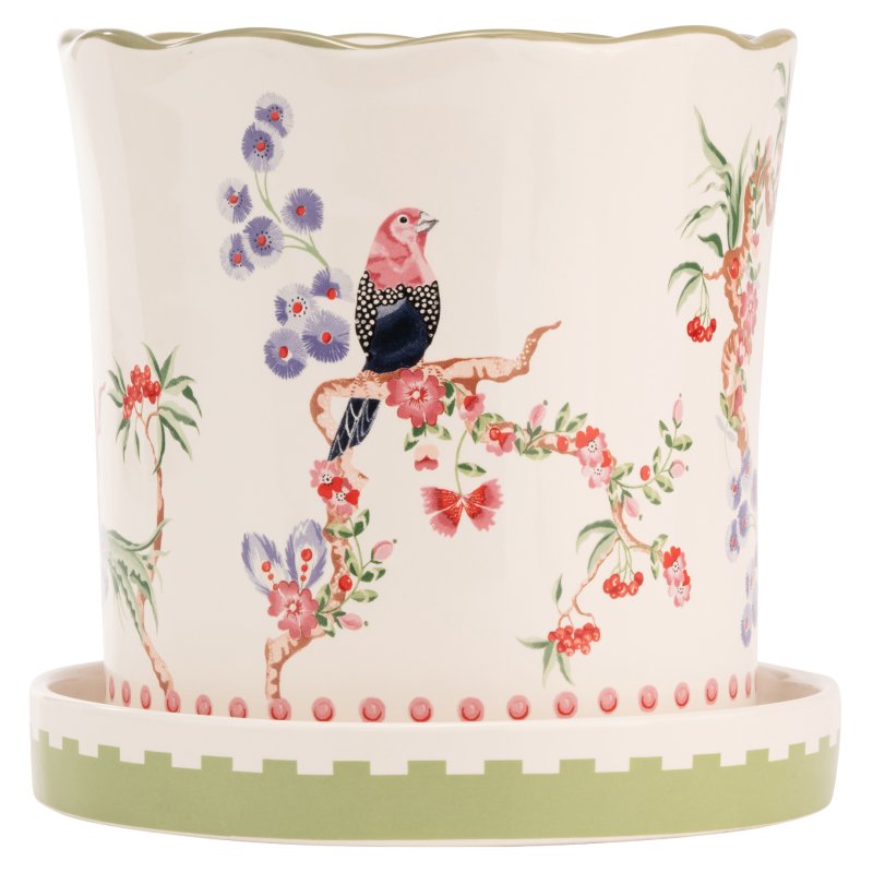 Cath Kidston Cath Kidston Spring Birds Plant Pot with Tray