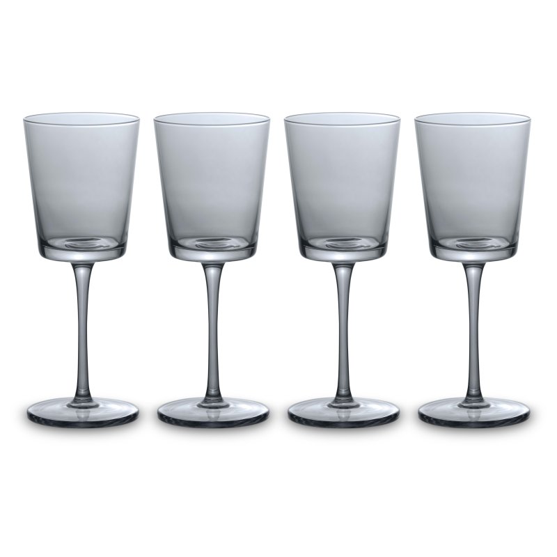 Simply Home Grey Set Of 4 Wine Glasses