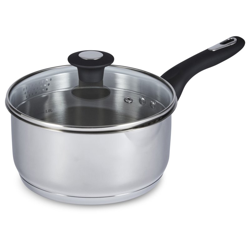 Simply Home 18 CM Stainless Steel Draining Lid Saucepan