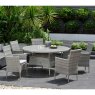 LifestyleGarden Aruba 6 Seater Round Dining Set with Stacking chairs