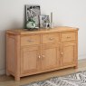 Papaya Gloucester Oak 3 Door 3 Drawer Sideboard