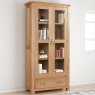 Papaya Gloucester Oak Display Cabinet With Glass Doors