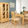 Papaya Gloucester Oak Display Cabinet With Glass Doors