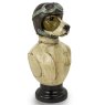 Racing Driver Dog Bust image of the bust on a white background