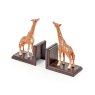 Cast Iron Antiqued Pair Of Giraffe Bookends image of the bookends on a white background