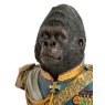 Gentry Gorilla Bust Blue close up image of the bust on a white background