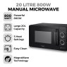 Tower Black 20L Manual Microwave lifestyle image of the microwave on a white background