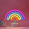 Legami Neon Effect Rainbow LED Lamp lifestyle image of the lamp