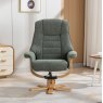 Sardinia Fern Fabric Chair And Stool Set front on lifestyle image of the chair