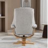 Sardinia Greige Fabric Chair And Stool Set lifestyle image of the back of the chair