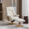 Sardinia Hessian Fabric Chair And Stool Set angled lifestyle image of the chair and stool