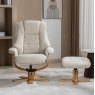 Sardinia Hessian Fabric Chair And Stool Set front on lifestyle image of the chair and stool