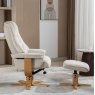 Sardinia Hessian Fabric Chair And Stool Set side on lifestyle image of the chair and stool