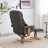 Sardinia Cinder Leather Chair And Stool Set lifestyle image of the back of the chair