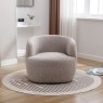 Alma Almond Swivel Chair front on lifestyle image of the chair