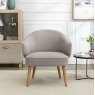 Iris Clay Accent Chair front on lifestyle image of the chair