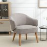 Iris Clay Accent Chair angled lifestyle image of the chair